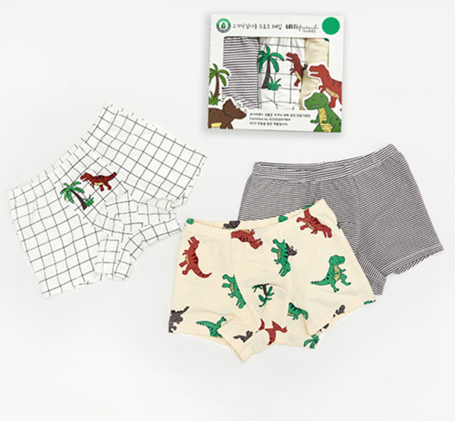 유니프랜드 남아용 쥬라기파크 드로즈 3종세트