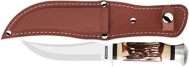 트라몬티나 캠핑 등산 낚시 아웃도어용 나이프 12.57cm, 브라운, 1개