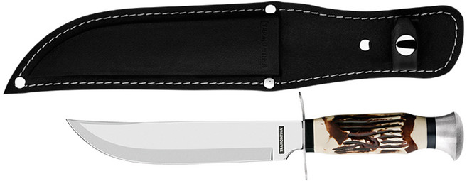 트라몬티나 캠핑 등산 낚시 아웃도어용 나이프 12.57cm, 블랙, 1개