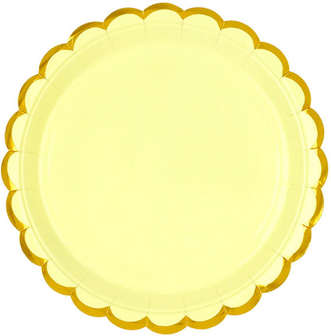 골드라인 파티접시 옐로우 18cm, 30개입, 1개