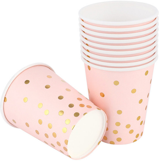 컨페티 파티컵 핑크 240ml, 30개입, 1개