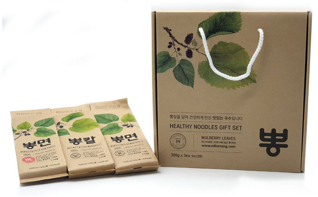 이레농원 우리밀 뽕면 300g + 쫄깃한 뽕면 300g + 풍미가득 뽕칼 300g 선물세트, 1세트