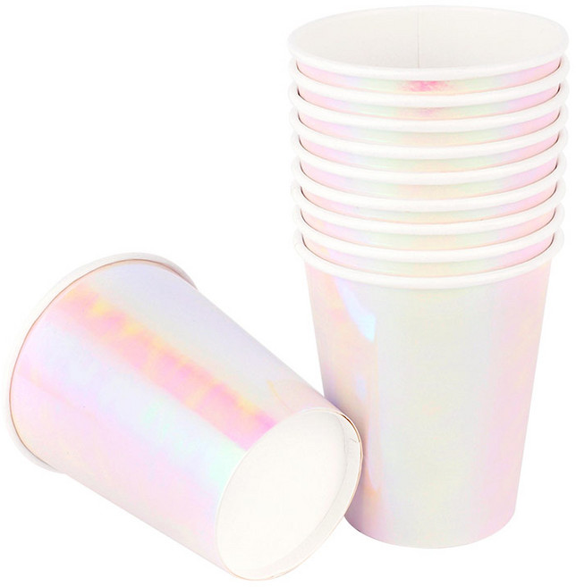 메탈릭 파티컵 홀로그램 화이트 240ml, 10개입, 3박스