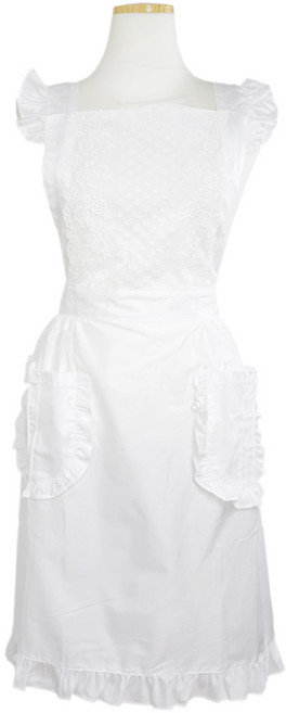 해피툴 프릴레이스 앞치마, 로즈화이트, 1개