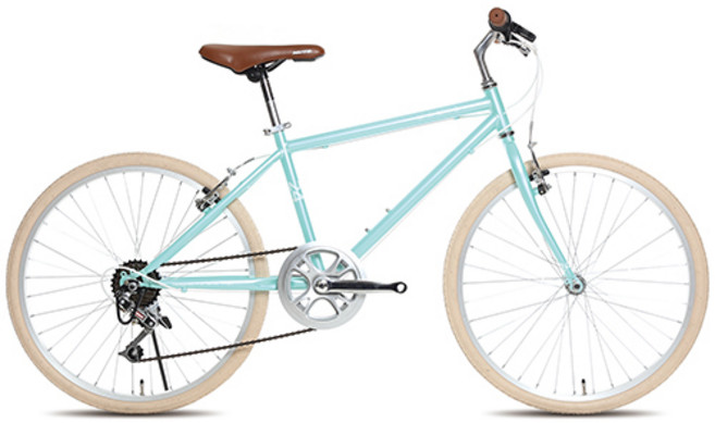 지오닉스 7단 알루미늄 브이브레이크 메이미 22 하이브리드 자전거 270mm, 민트 + 화이트, 159cm, 1개