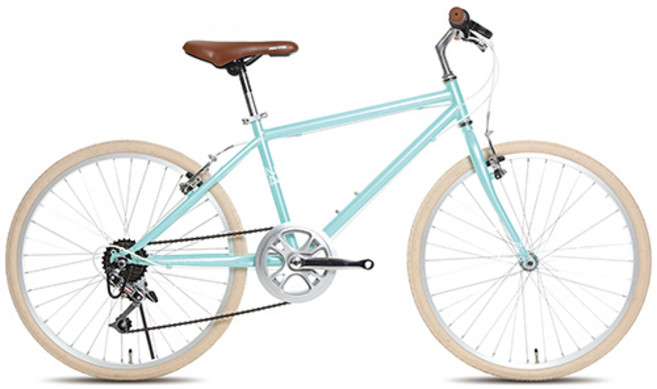 지오닉스 7단 알루미늄 브이브레이크 메이미 26 하이브리드 자전거 380mm, 민트 + 화이트, 163cm, 1개