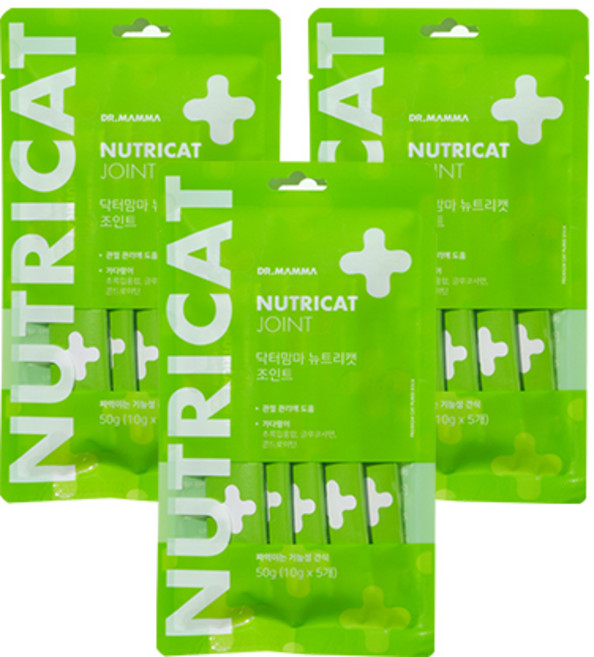 닥터맘마 고양이 뉴트리캣 조인트 짜먹는 간식 영양제, 관절염 케어, 3개