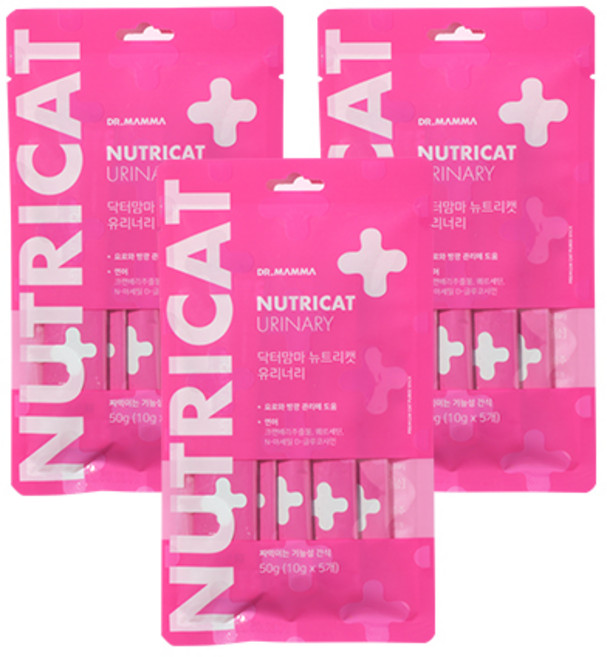 닥터맘마 고양이 뉴트리캣 유리너리 짜먹는 간식 영양제, 방광염 케어, 3개