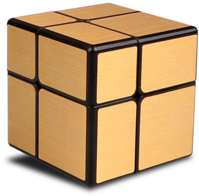 치이큐브 미러큐브 2 x 2, 블랙베이스(골드), 1개