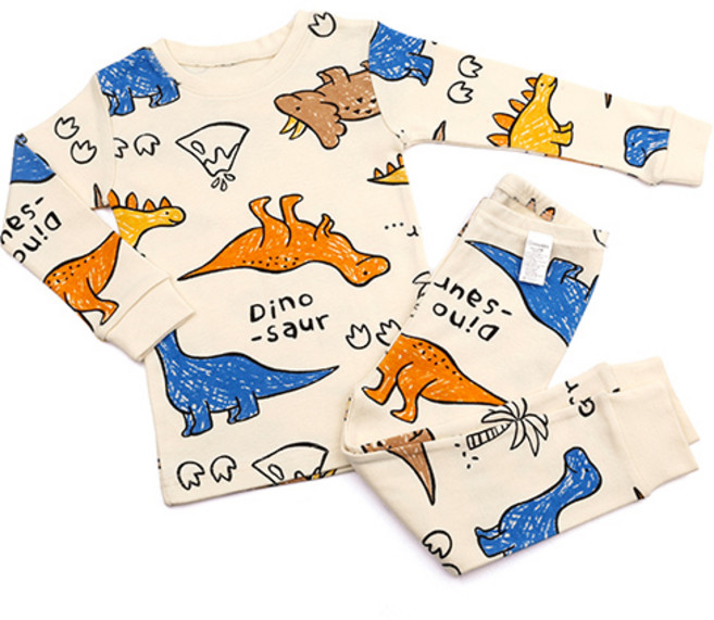 메이키즈 남아용 컬러사우르스 20수 후라이스 상하의 세트