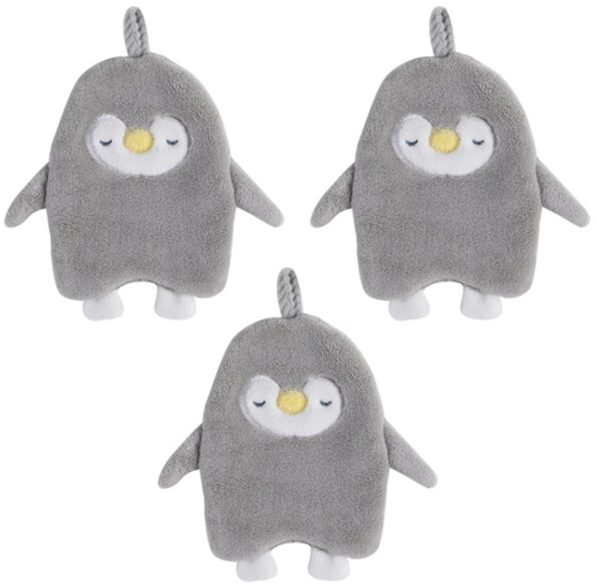 마켓감성 펭귄 주방타올, 그레이, 3개