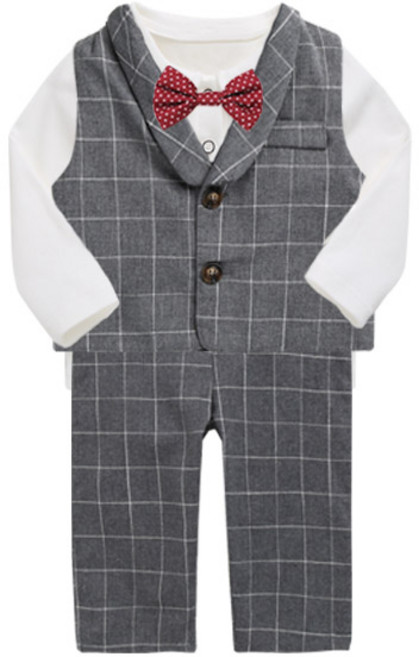 아이엠베베 남아용 스티븐 돌 백일 정장 4종 세트