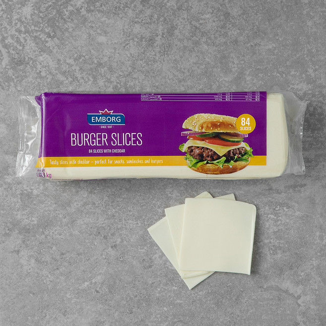 버거슬라이스 화이트 체다 치즈 84매입, 1.033kg, 1개입, 1개