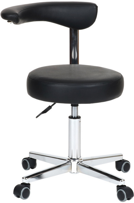 Dori Furniture 新款圓形滑輪椅, 黑色, 1個