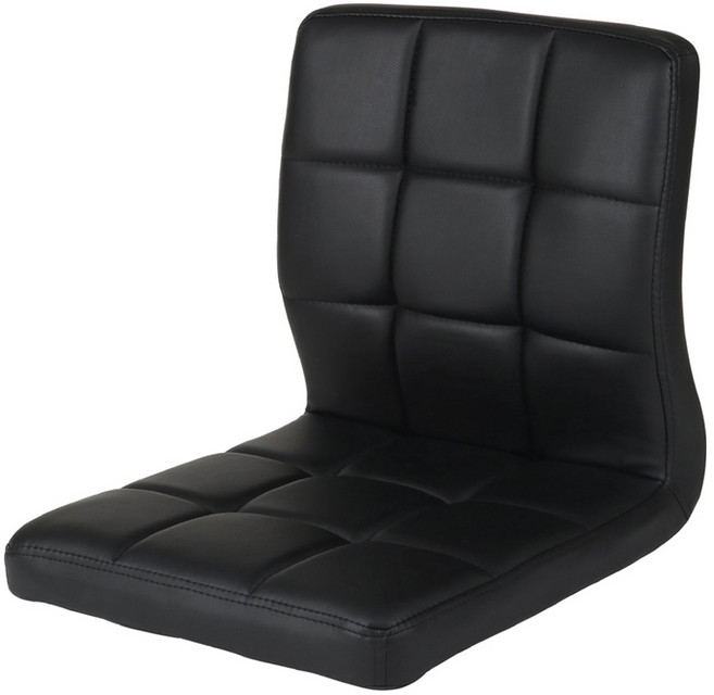 도리퍼니처 엠보 좌식 등받이의자, 블랙, 1개