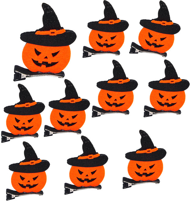 파티쇼 할로윈 파티 머리핀 호박, 혼합색상, 10개