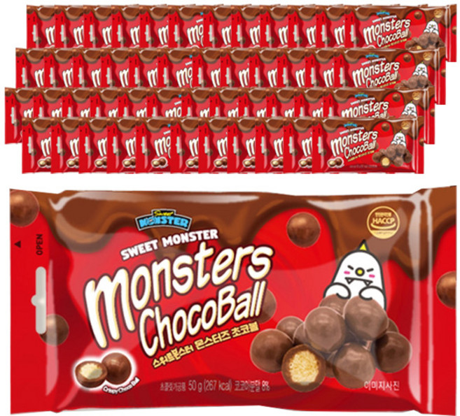 스위트몬스터 몬스터즈초코볼, 50g, 48개