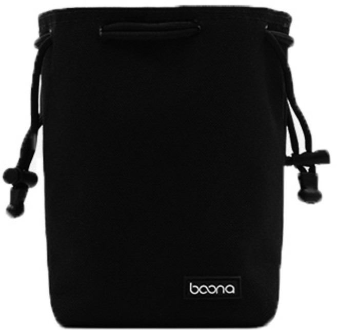 부나 카메라 파우치 M, 블랙, 1개