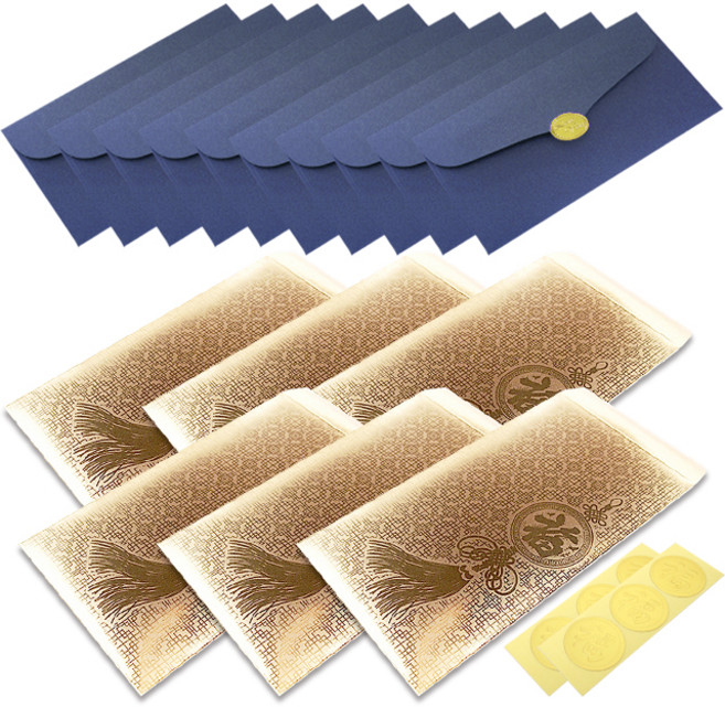 럭셔리 펄 봉투 랜덤발송 10p + 골드 용돈봉투 6p, 노리개, 1세트