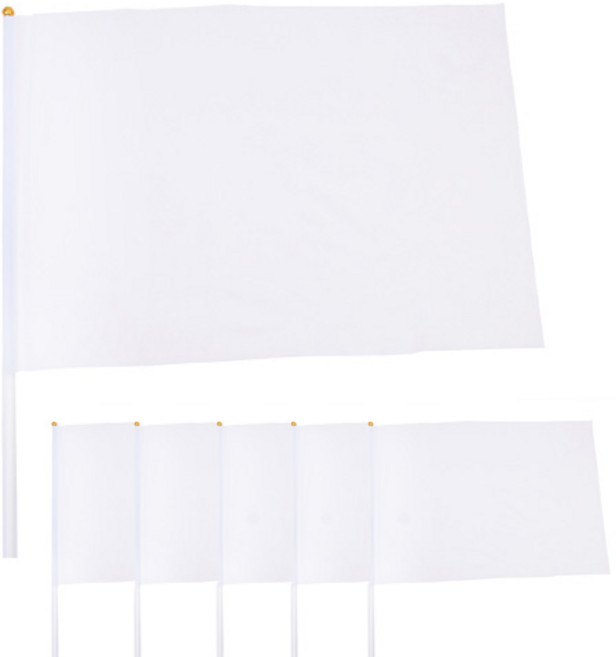 파티해 응원 깃발, 화이트, 6개