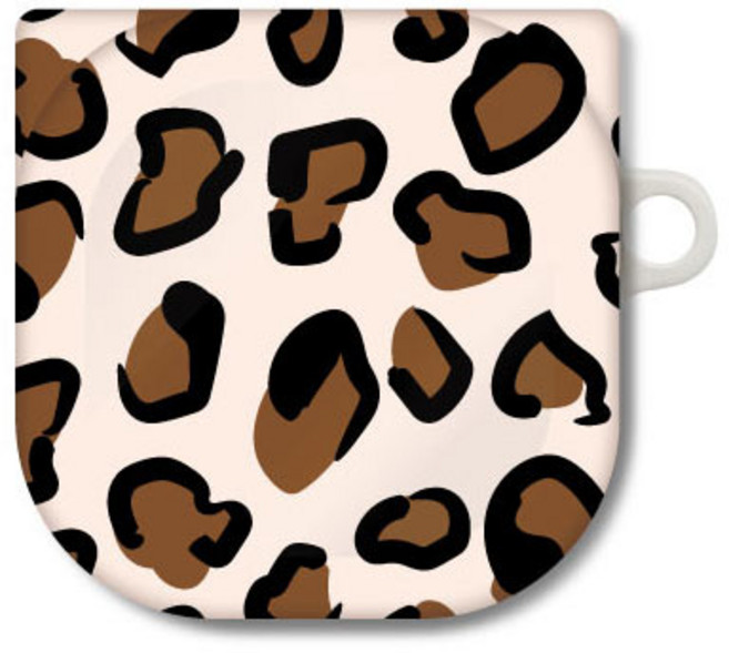 프루그나 디자인 레오파드 갤럭시 버즈라이브 / 버즈2 케이스, 브라운