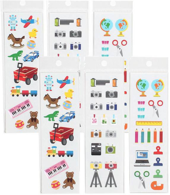 스티커마켓 스티커 장난감 + 문구 + 카메라 세트, 혼합색상, 2세트