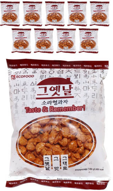 에코푸드 그옛날 소라형과자, 350g, 10개