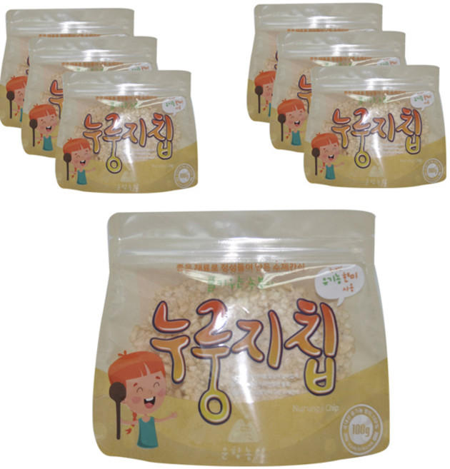 풀키우는농부 현미 누룽지칩, 100g, 7개