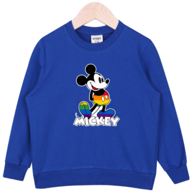 뉴욕꼬맹이 아동용 디즈니 무지개미키 맨투맨 G088