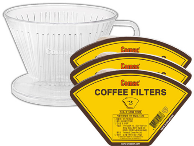 코맥 커피 드리퍼, 본품 + 커피여과지300p, 1세트