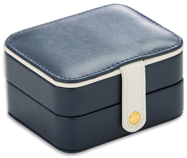 아리코 휴대용 2단 사각 악세사리함, 1개, 네이비