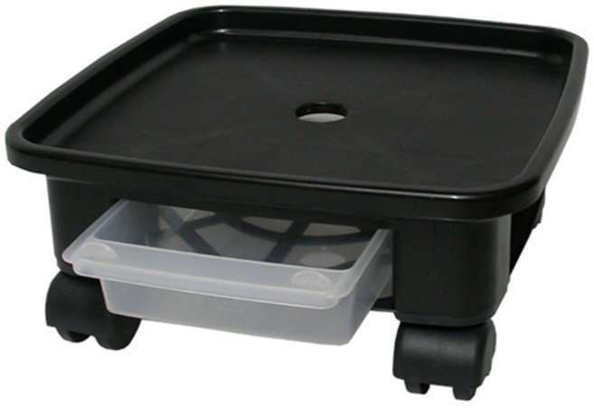 플라팜 이동식 정사각 화분받침대, 블랙, 1개