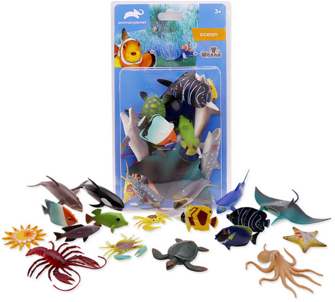 애니멀플래닛 바다 동물 블리스터 피규어 모형 세트 19피스, 1세트