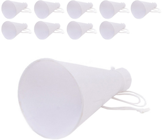 응원용 메가폰 소, 화이트, 10개