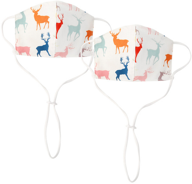 코니아일랜드 유아동용 목걸이 일체형 3D마스크 2p 세트