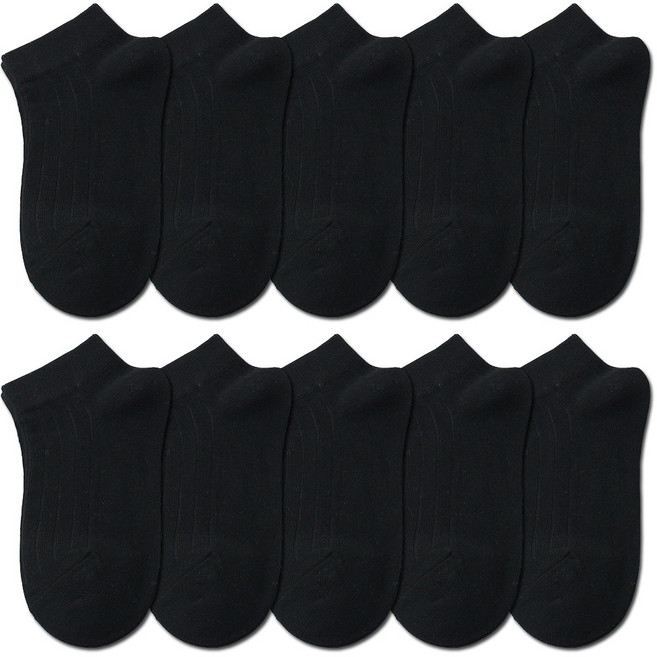 노디자인 모드베베 아동용 베이직 골지 발목 양말 10족 세트