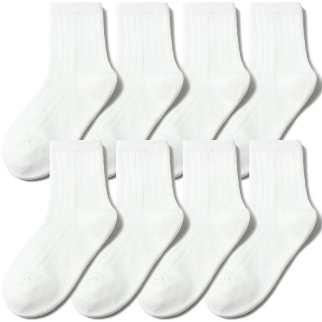 모드베베 아동용 베이직 골지 중목 양말 8족 세트