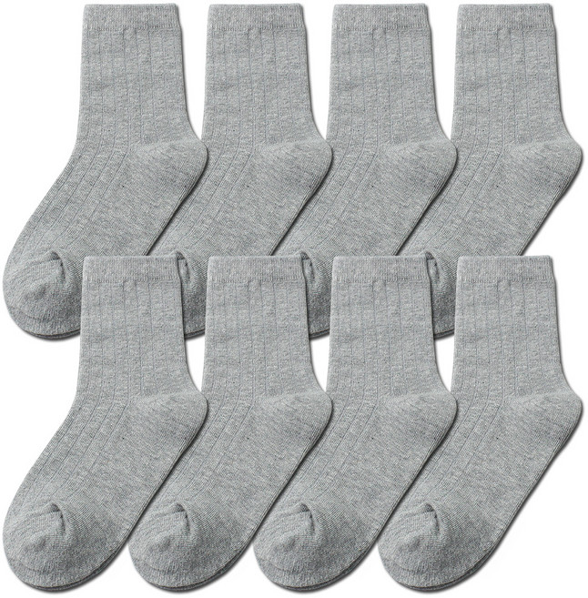 모드베베 아동용 베이직 골지 중목 양말 8족 세트