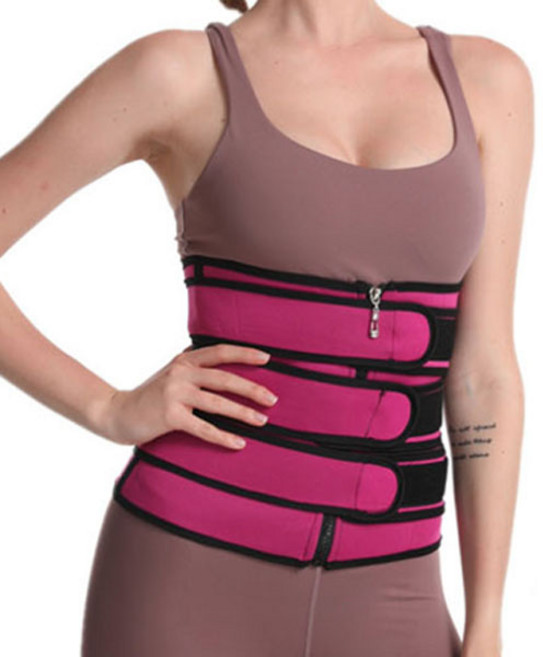 TCR 헬스 코르셋 삼중벨트 핑크, 1개