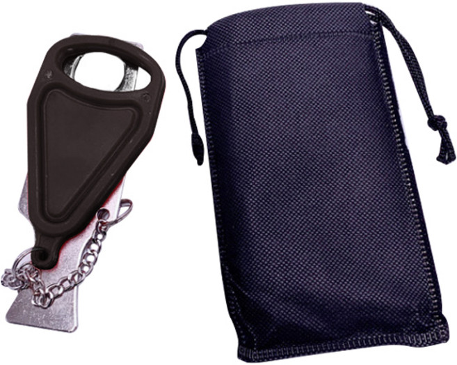 트래블큐브 휴대용 방문 안심 잠금장치 블랙 + 파우치, 1세트