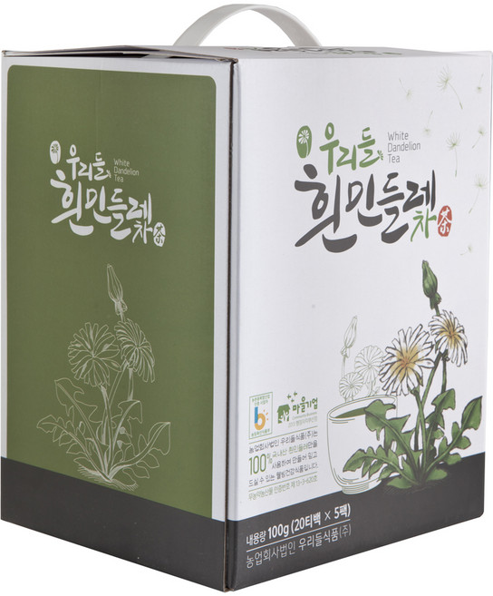 우리들 흰민들레차 티백, 20g, 5개입, 1개