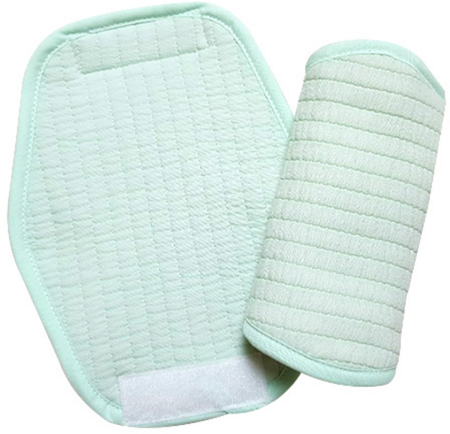 화모 베이비 소프트 3중직 거즈 침받이, 민트, 2개