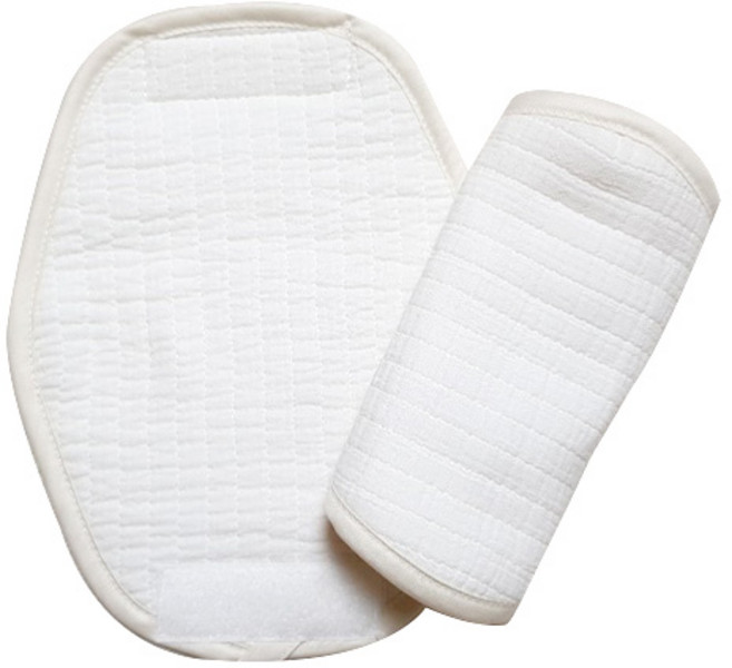화모 베이비 3중직 거즈 침받이, 아이보리, 2개
