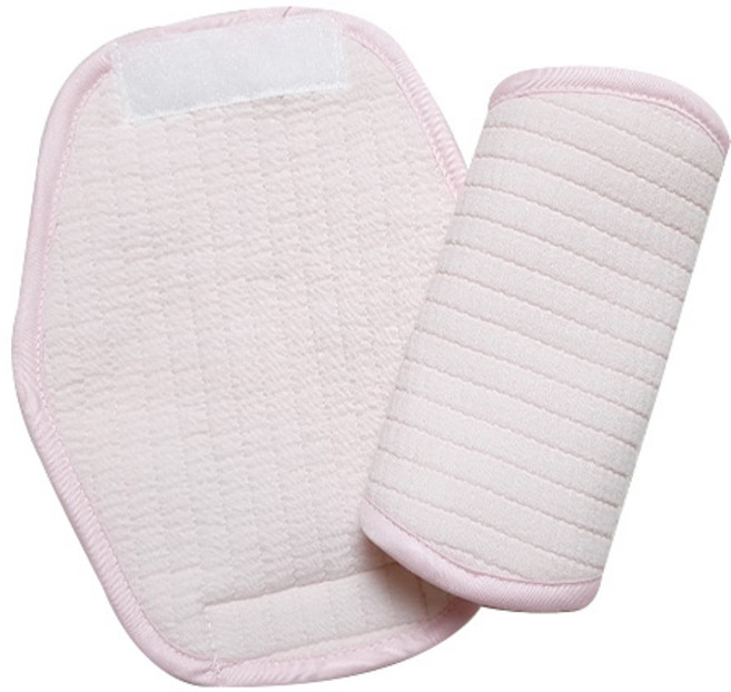 화모 베이비 소프트 3중직 거즈 침받이, 핑크, 2개