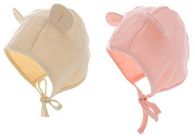 아이엠베베 곰돌 신생아 면모자 2종 세트