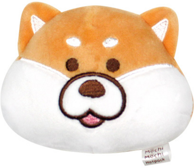모찌타운 애니멀 얼굴형 핫팩 인형, 9cm, 시바, 1개