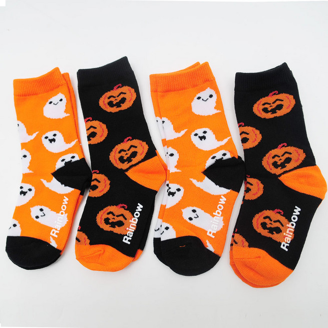 지앤 아동용 g해피할로윈 중목 양말 4족 세트