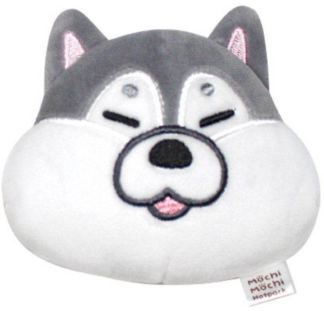 모찌타운 애니멀 얼굴형 핫팩 인형, 9cm, 허스키, 1개