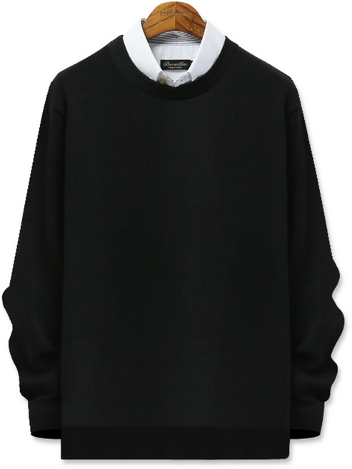 블루포스 남성용 로덴테 라운드 넥 긴팔 니트