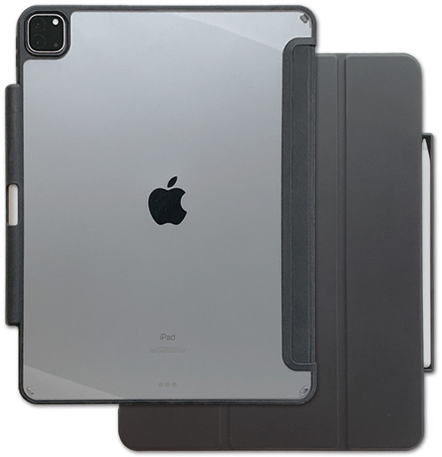 라이노핏 핏 클리어쉴드 플러스 아이패드 케이스, 다크 그레이, 1개